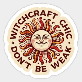 Witchcraft Chick - A Vintage Sun Design for Witches Sticker